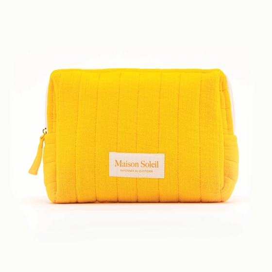 Trousse de toilette en gaze de coton bio : compacte et nomade