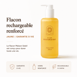 Flacon rechargeable renforcé : Jaune | Garantie à vie