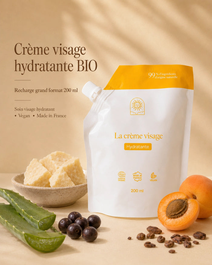 Crème visage hydratante : peau lisse et lumineuse