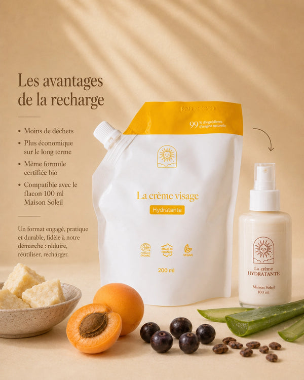 Crème visage hydratante : peau lisse et lumineuse