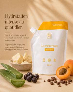 Crème visage hydratante : peau lisse et lumineuse