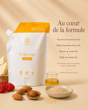 Lait corps : nourrissant et enveloppant