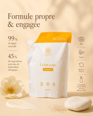 Lait corps : nourrissant et enveloppant