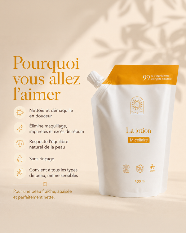 Lotion micellaire - démaquillante douce