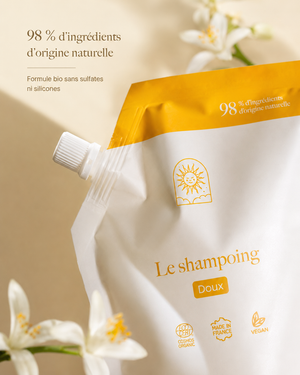 Shampoing doux sans sulfates - cheveux brillants & équilibrés