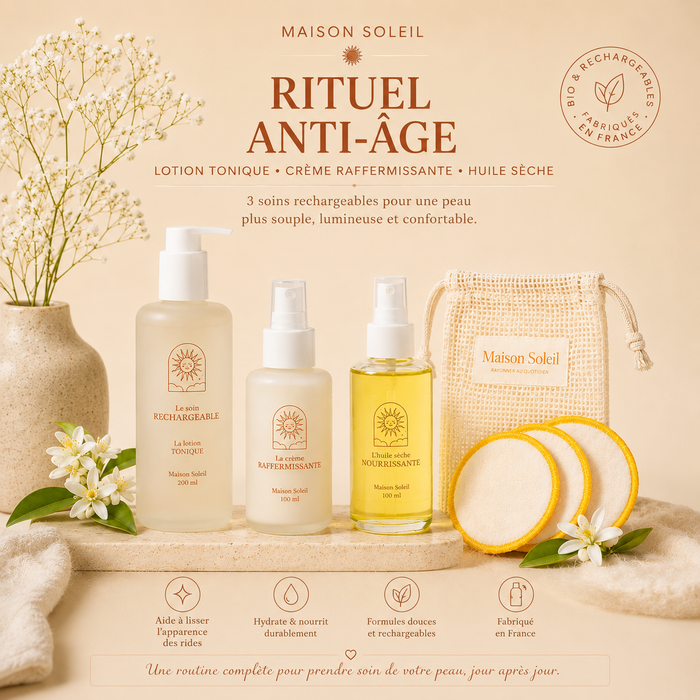 Routine anti-âge complète BIO : 3 soins concentrés
