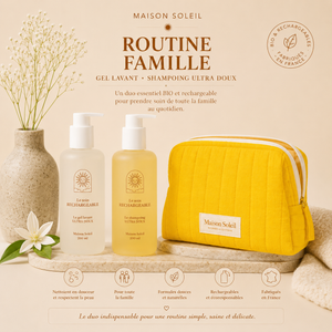 Routine famille : Gel lavant et shampoing ultra doux