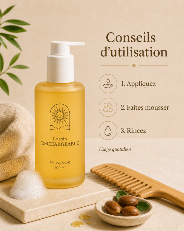 Shampoing doux : cheveux souples et brillants