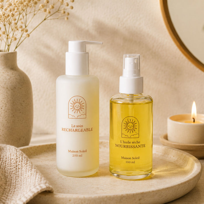 Rituel Corps Douceur : Lait corps et Huile sèche
