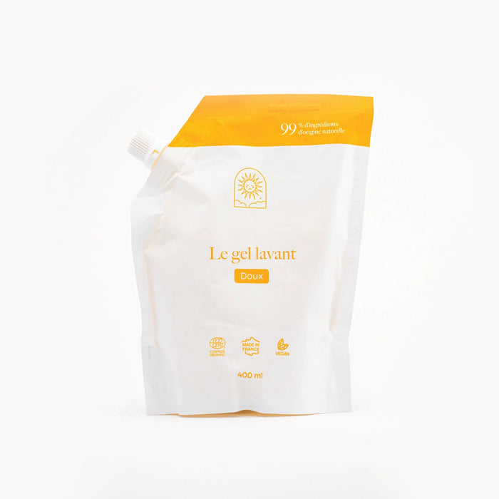 Gel lavant bio familial végan et naturel : Recharge grand format 400ml - Maison Soleil