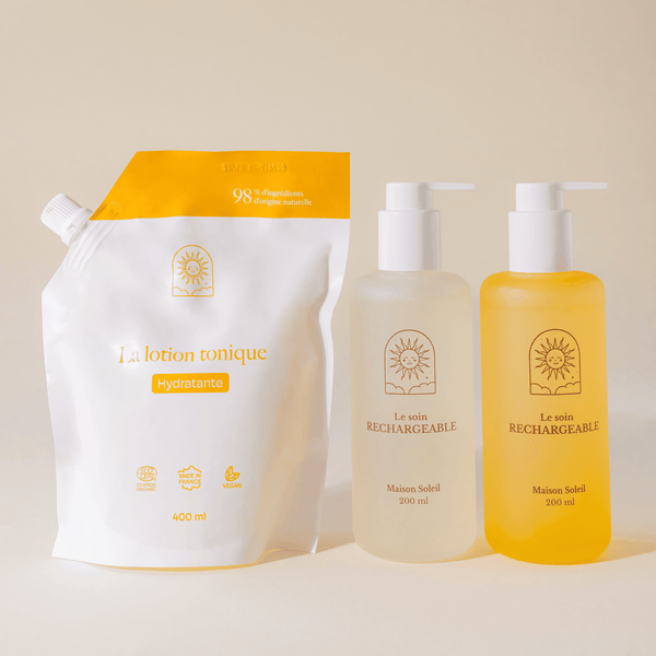 Lotion tonique hydratante BIO - Recharge grand format 400ml - Maison Soleil
