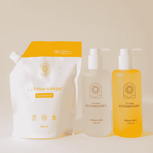 Pack Duo : Lotion tonique hydratante + Flacon - Maison Soleil