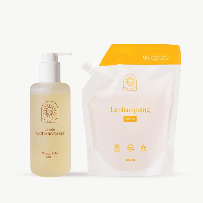 Pack Duo : Shampoing doux + Flacon clair - Maison Soleil