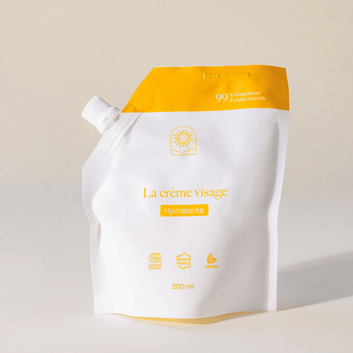 Recharge grand format 200 ml : Crème visage hydratante BIO - Maison Soleil