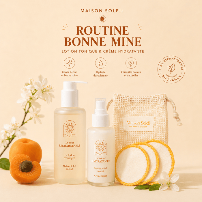 Routine Matin Express : Lotion tonique & Crème Bonne Mine - Maison Soleil
